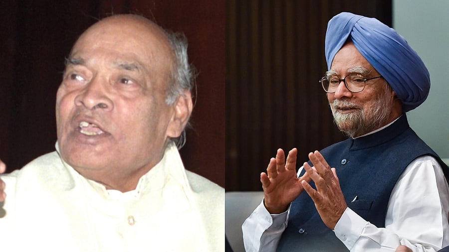 <div class="paragraphs"><p>From left: PV Narasimha Rao, Manmohan Singh</p></div>