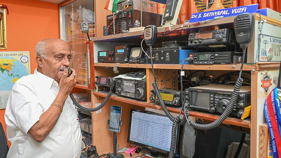 <div class="paragraphs"><p>Lead Shankar Sathyapal on air from his radio station at his home in Bengaluru. </p></div>