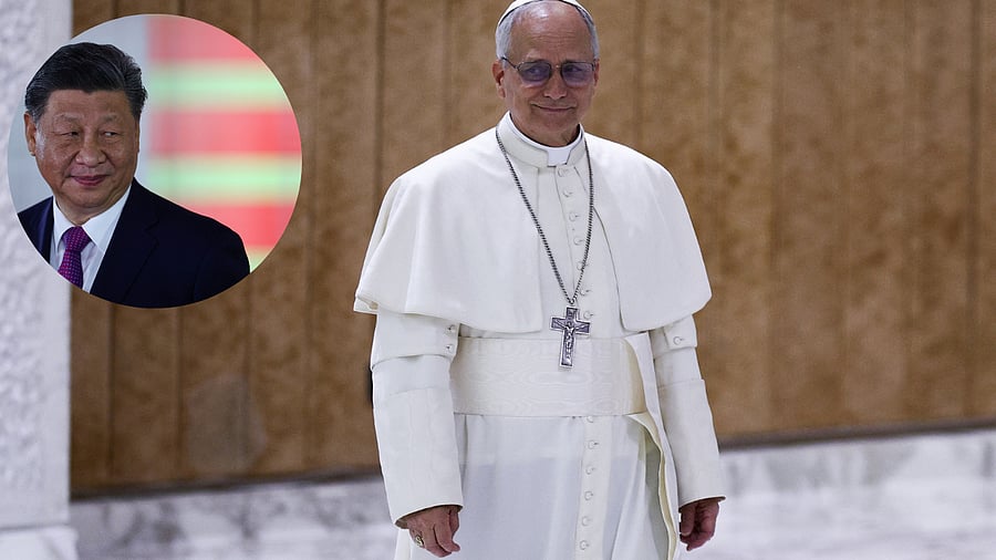 <div class="paragraphs"><p>Pope Leo XIV. (Inset: China's President Xi Jinping)</p></div>
