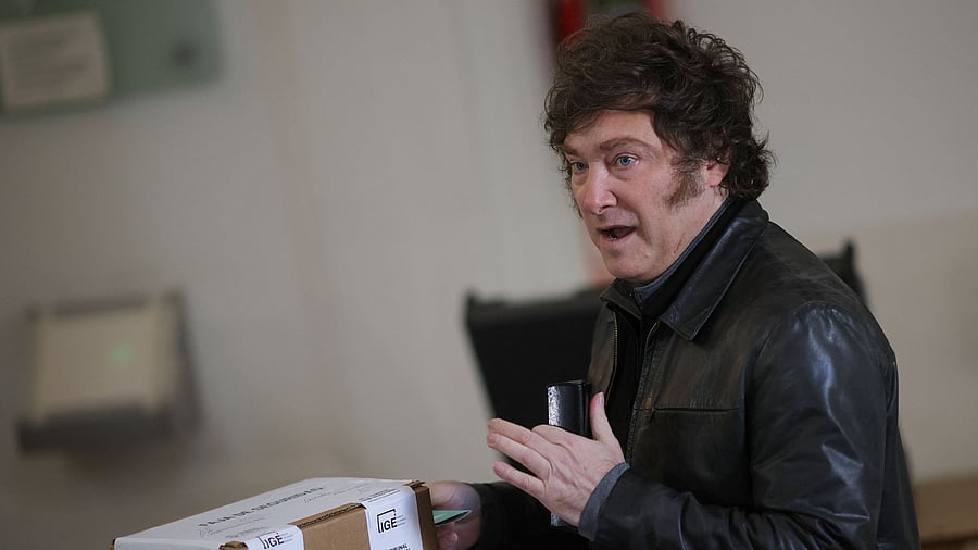 <div class="paragraphs"><p>Argentina's President Javier Milei votes at a polling station in the legislative elections of the city of Buenos Aires, Argentina, May 18, 2025. </p></div>