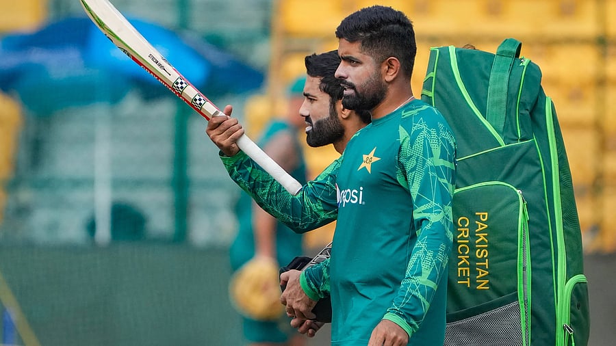 <div class="paragraphs"><p>Pakistan's Babar Azam and teammate Muhammad Rizwan.</p></div>