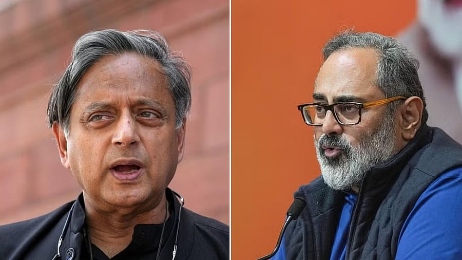 <div class="paragraphs"><p>Rajeev Chandrasekhar and Shashi Tharoor</p></div>