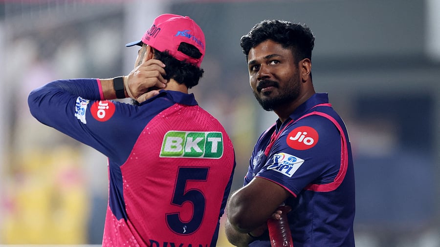 <div class="paragraphs"><p>Rajasthan Royals' Riyan Parag and Sanju Samson </p></div>