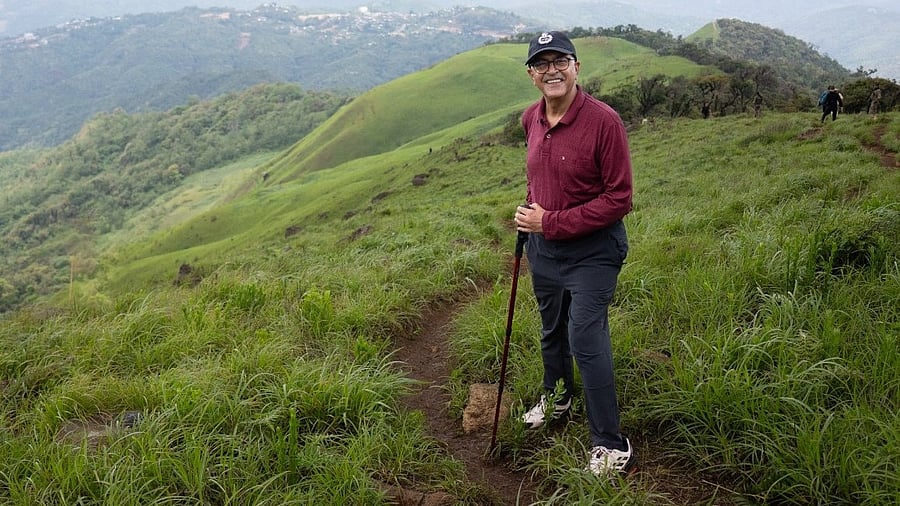 <div class="paragraphs"><p>Manipur Governor Ajay Kumar Bhalla climbing the Shirui Peak in Manipur to witness blooming of Shirui Lily flowers.</p></div>