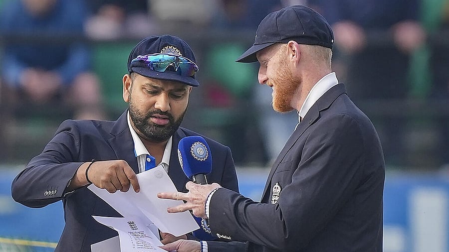 <div class="paragraphs"><p>Rohit Sharma and Ben Stokes.</p></div>