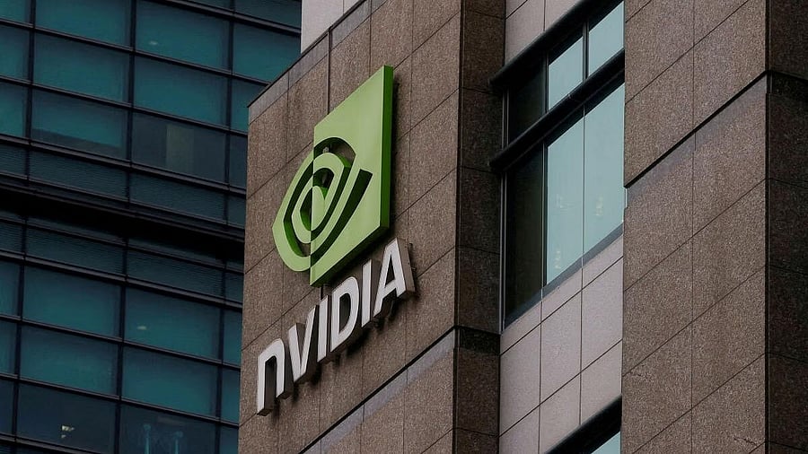 <div class="paragraphs"><p>A view of a Nvidia logo at their headquarters in Taipei.</p></div>