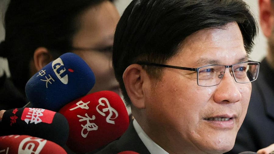 <div class="paragraphs"><p>Taiwan Foreign Minister Lin Chia-lung answers questions from reporters, in Taipei, Taiwan.&nbsp;</p></div>