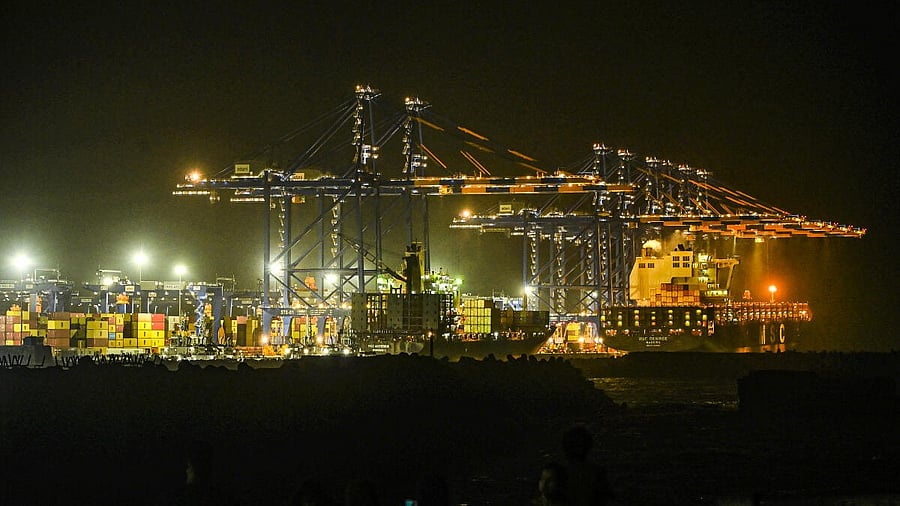 <div class="paragraphs"><p>View of India's first semi-automated port equipped with remote-controlled quay cranes at the Vizhinjam International Seaport Limited (VISL), in Thiruvananthapuram</p></div>