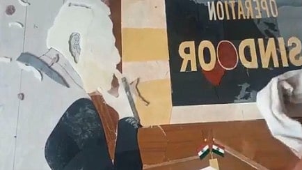 <div class="paragraphs"><p>Stone mosaic of Prime Minister Narendra Modi as a mark of respect to Operation Sindoor.</p></div>