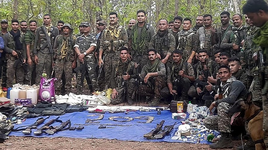 <div class="paragraphs"><p>Security Forces personnel after an encounter with Maoists.&nbsp;</p></div>