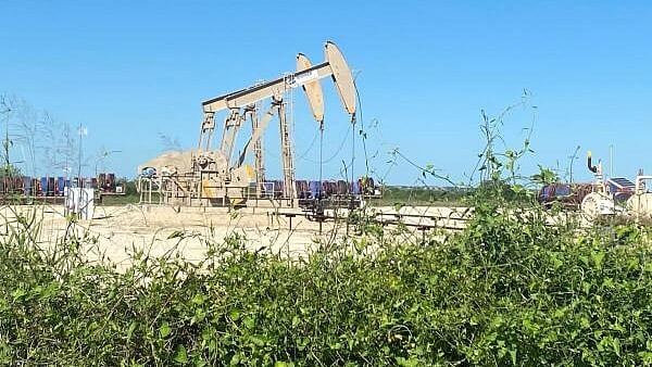 <div class="paragraphs"><p>Oil pumps seen in Texas' Karnes County</p></div>