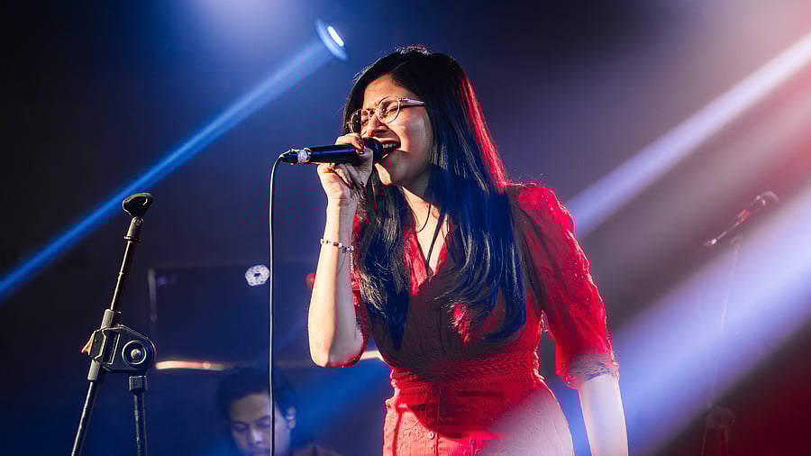 <div class="paragraphs"><p>Swati Bhatt in concert in Hyderabad earlier this month.</p></div>