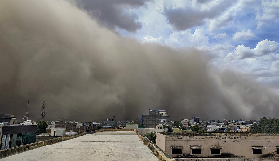 <div class="paragraphs"><p>Dust storms and rain affected normal life in parts of Rajasthan</p></div>