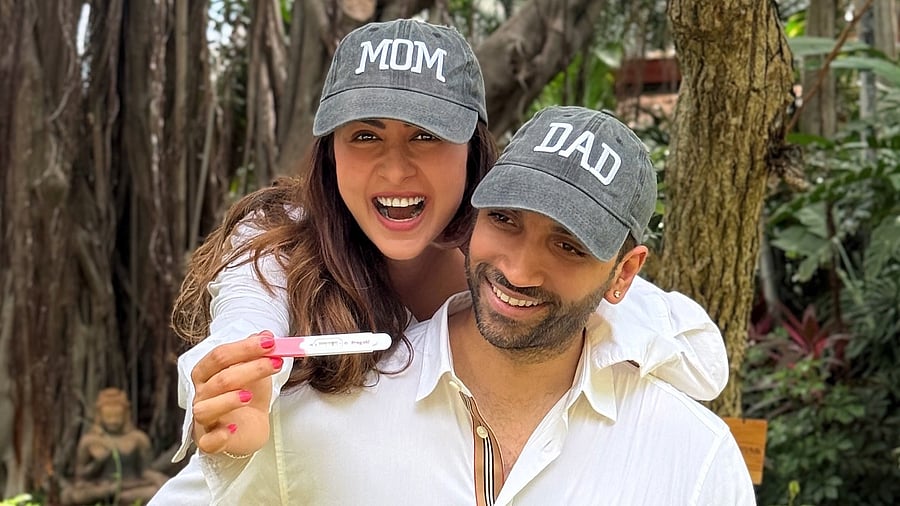 <div class="paragraphs"><p>Actor Malvika Raaj Bagga with husband Pranav Bagga.</p></div>