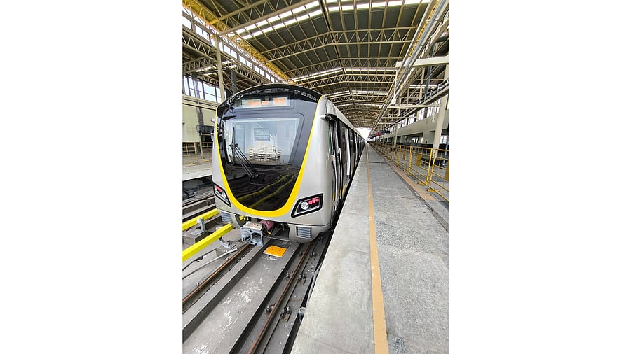 <div class="paragraphs"><p>The 19.15-km line, which connects RV Road with Bommasandra, hasn't opened due to a shortage of trains.</p></div>
