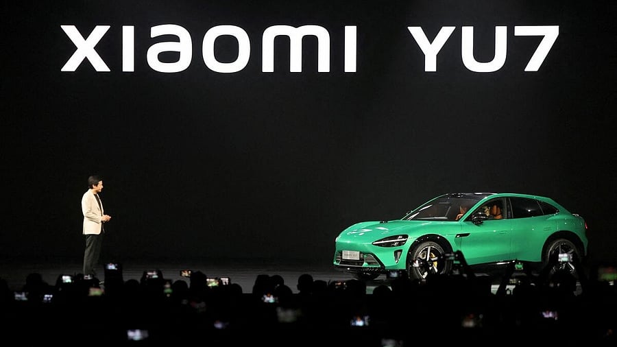 <div class="paragraphs"><p>Xiaomi founder and CEO Lei Jun introduces the Chinese smartphone maker's new electric SUV YU7 at a launch event in Beijing, China</p></div>