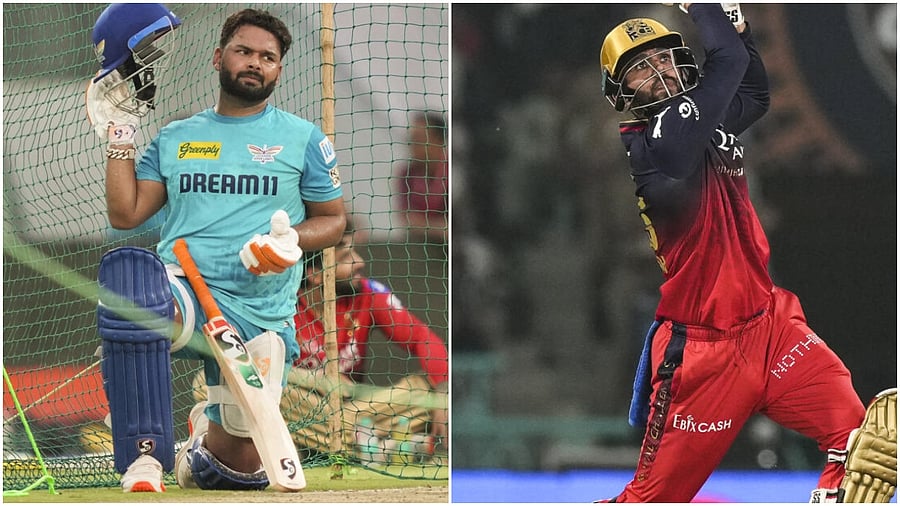 <div class="paragraphs"><p>LSG skipper Rishabh Pant and RCB stand-in skipper Jitesh Sharma.</p></div>