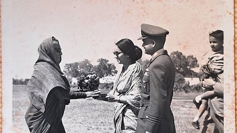 Wg Cdr P Gautam, Bala Gautam with the then Prime Minister Indira Gandhi