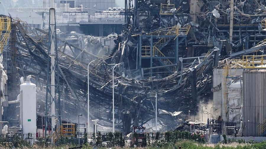 <div class="paragraphs"><p>A view of the site of the chemical plant explosion in Gaomi, Shandong province, China May 28, 2025. </p></div>