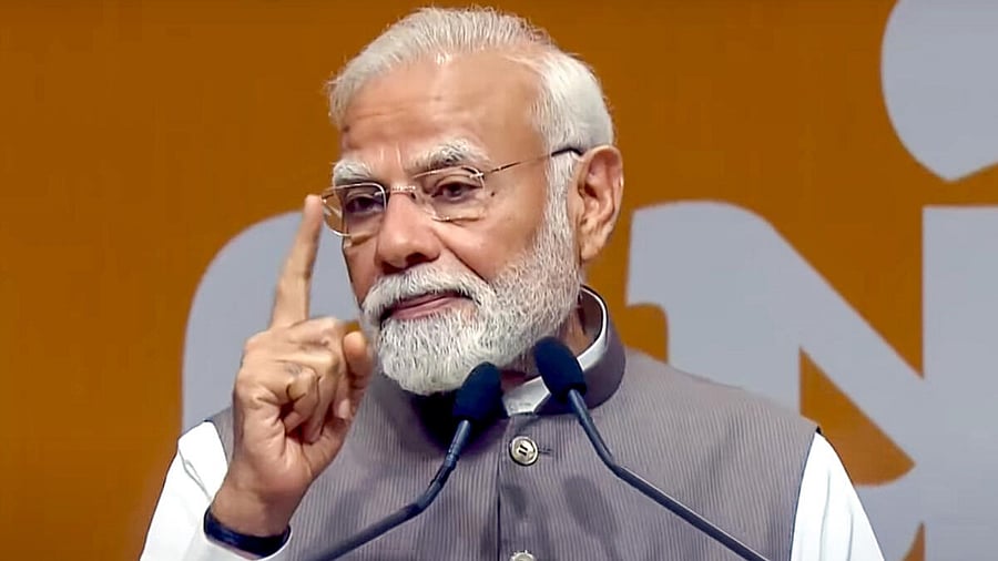 <div class="paragraphs"><p>Prime Minister Narendra Modi addresses an event in Gujarat post Operation Sindoor.</p></div>