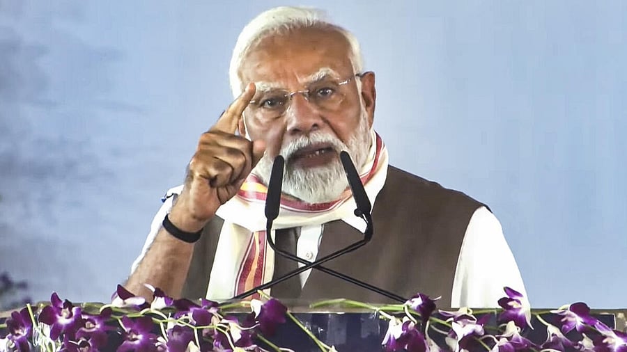<div class="paragraphs"><p>Prime Minister Narendra Modi addresses a public meeting, in Rohtas district, Bihar.</p></div>