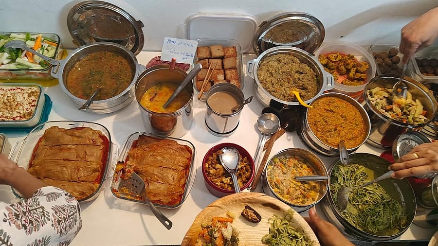 <div class="paragraphs"><p>Sharan India potlucks feature participants who follow a whole food, plant-based diet. </p></div>