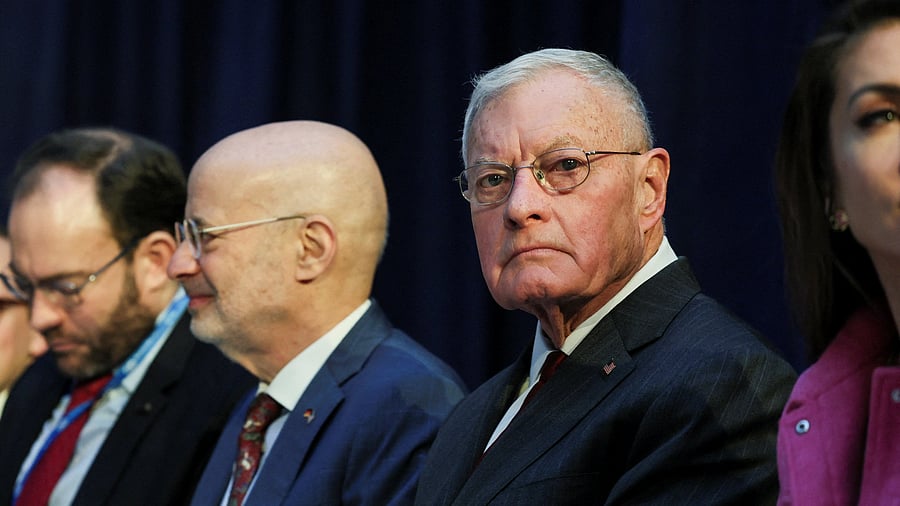 <div class="paragraphs"><p>Keith Kellogg, Trump's special envoy for Russia and Ukraine, looks on during a bilateral meeting between U.S. Vice President JD Vance and NATO Secretary General Mark Rutte at the Commerzbank in Munich, Germany.</p></div>