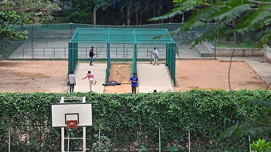 <div class="paragraphs"><p>A view of a playground in Nadaprabhu Kempegowda Stadium, Rajajinagar.</p></div>