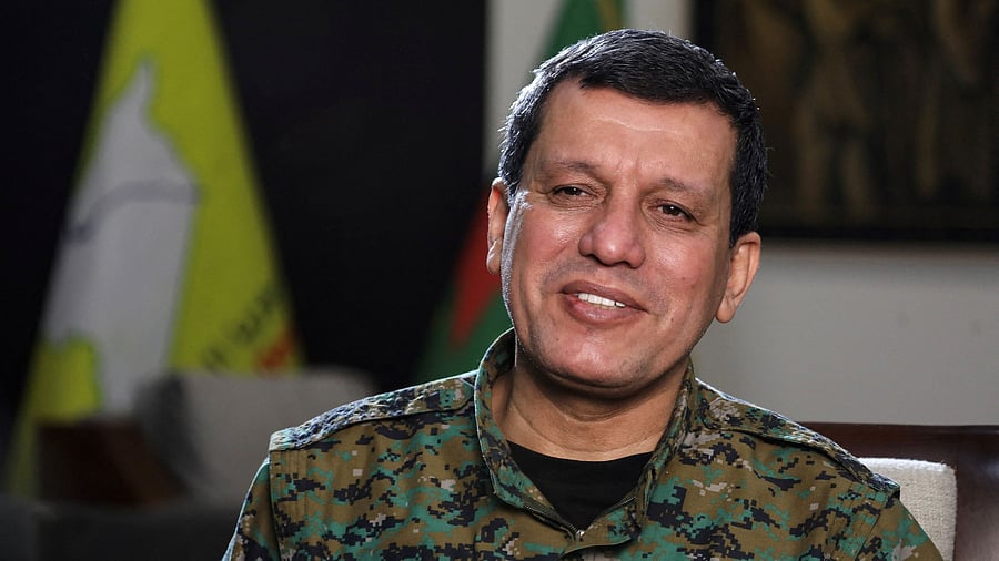 <div class="paragraphs"><p> Commander of Syrian Kurdish-led forces Mazloum Abdi</p></div>