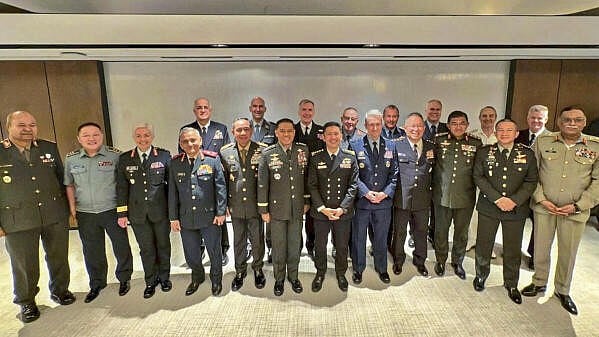 <div class="paragraphs"><p>Chief of Defence Staff General Anil Chauhan during the CDF Round Table at the IISS Shangri-La Dialogue 2025, in Singapore.</p></div>