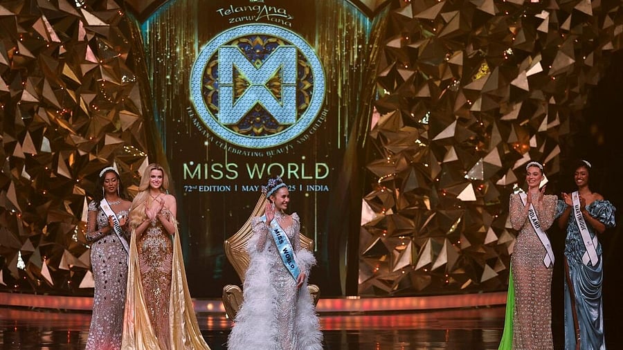 <div class="paragraphs"><p>Thailand's Opal Suchata Chuangsri reacts after being crowned Miss World at the 72nd Miss World finale in Hyderabad, India, May 31, 2025.</p></div>