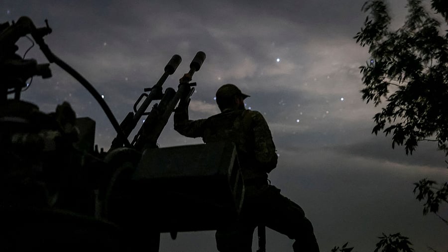<div class="paragraphs"><p>A Ukrainian serviceman from an anti-drone mobile air defence unit stands near a ZU-23-2 anti aircraft cannon. </p><p>(Representational photos)</p></div>