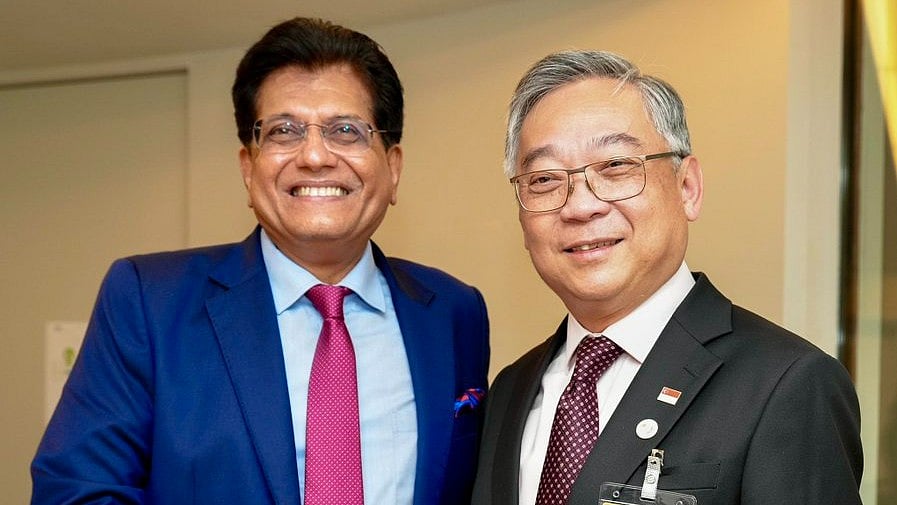 <div class="paragraphs"><p>Piyush Goyal with H.E. Mr. Gan Kim Yong.</p></div>