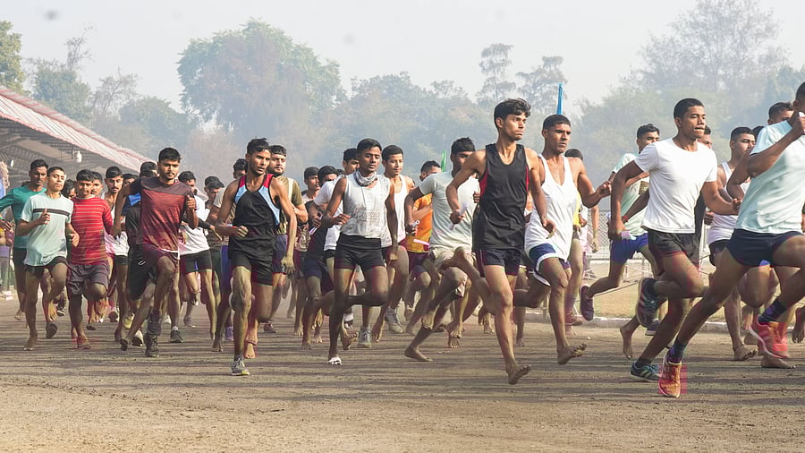 <div class="paragraphs"><p>Candidates during Agniveer recruitment rally. </p></div>