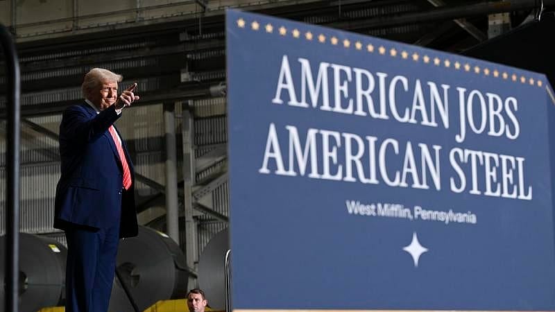 <div class="paragraphs"><p>Trump pledges to double steel and aluminum tariffs.</p></div>