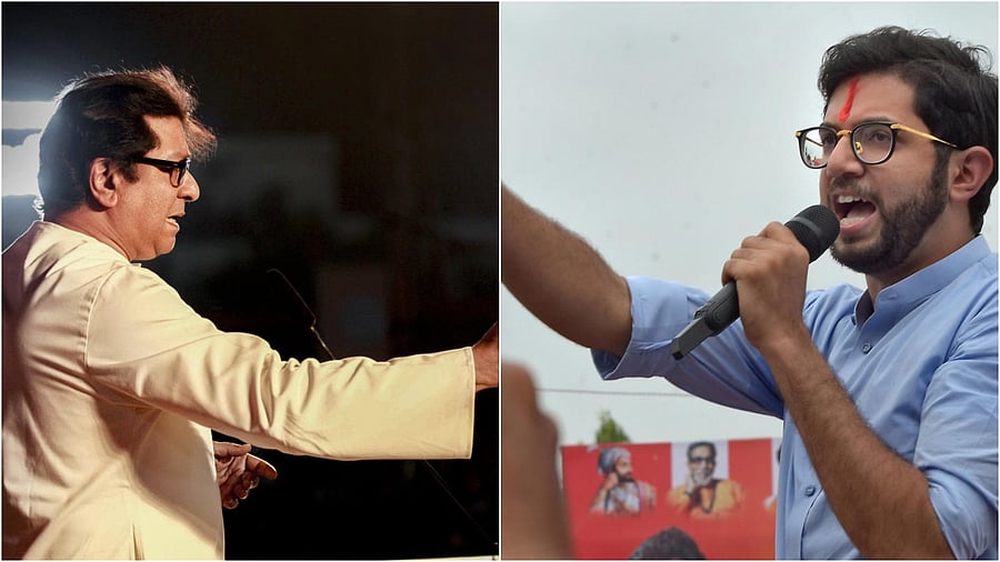 <div class="paragraphs"><p>Raj Thackeray (L); Aaditya Thackeray (R). </p></div>