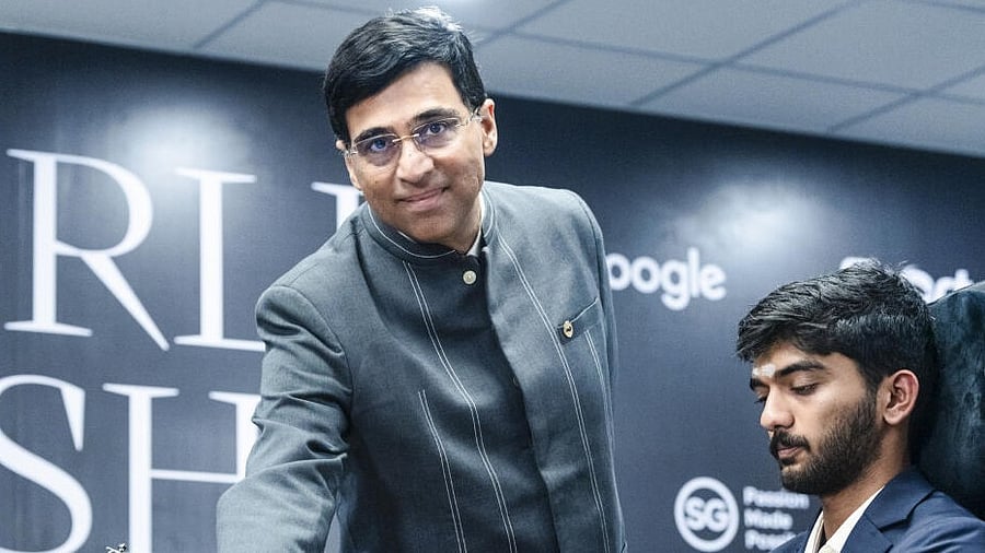 <div class="paragraphs"><p>Vishwanathan Anand and D Gukesh.</p></div>