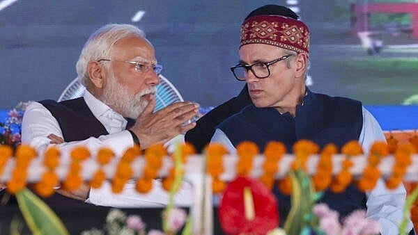 <div class="paragraphs"><p>Prime Minister Narendra Modi with J&K Chief Minister Omar Abdullah during a public meeting at Katra, in Reasi district</p></div>