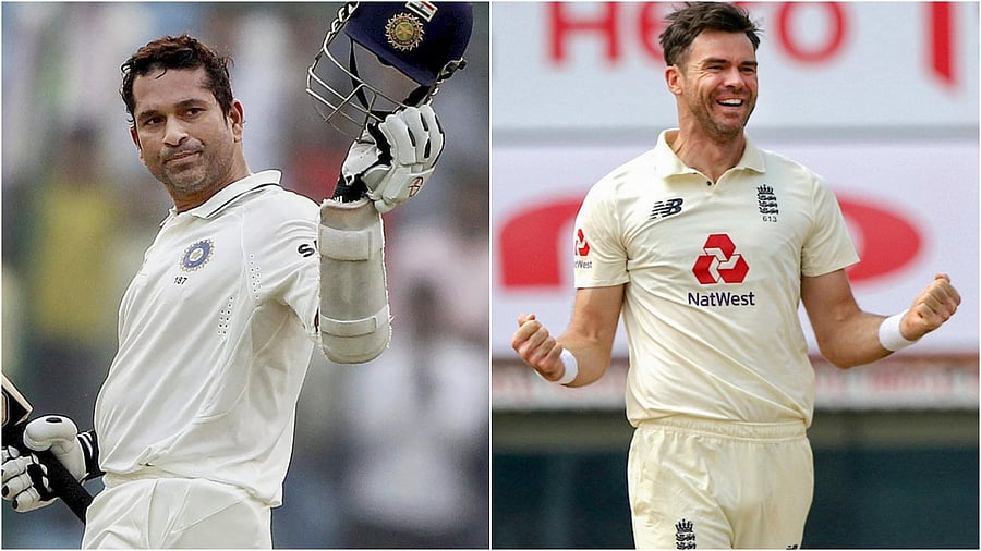 <div class="paragraphs"><p>Sachin Tendulkar (L); James Anderson (R). </p></div>