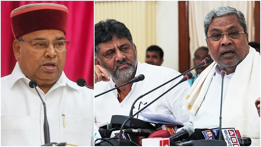 <div class="paragraphs"><p>Governor Thaawarchand Gehlot(L), Siddaramaiah and DK Shivakumar</p></div>