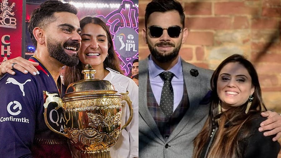 <div class="paragraphs"><p>A collage of Virat Kohli with Anushka Sharma and sister Bhawna Kohli Dhingra.</p></div>