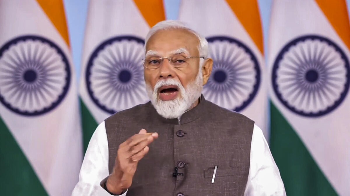 <div class="paragraphs"><p>Prime Minister Narendra Modi speaks as he delivers a message for the ‘International Conference on Disaster Resilient Infrastructure 2025’.</p></div>