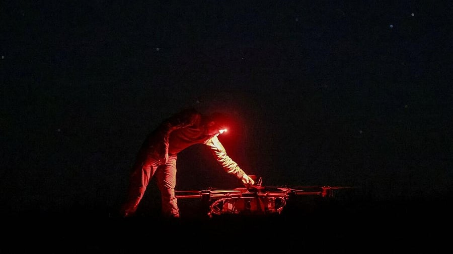 <div class="paragraphs"><p>A serviceman prepares a heavy combat drone before its flight over positions of Russian troops near the frontline town of Kupiansk. (Image for representation purpose only)</p></div>