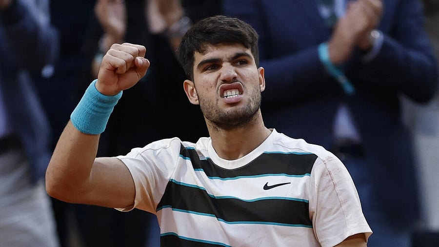 <div class="paragraphs"><p>Spain's Carlos Alcaraz reacts during his final match against Italy's Jannik Sinner.</p></div>