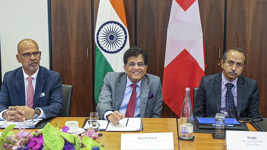 <div class="paragraphs"><p>In this image released by @PiyushGoyal via X on June 9, 2025, Union Commerce Minister Piyush Goyal during a meeting with the CEOs of Swiss SMEs from the precision engineering, machine tools &amp; advanced manufacturing sectors, in Switzerland.</p></div>