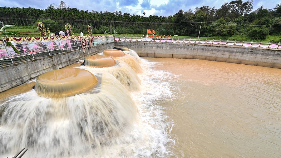 <div class="paragraphs"><p>Water delivery chambers constructed as part of phase-1 of Yettinahole project at Hebbanahalli in Sakaleshpur taluk of Hassan district. </p></div>