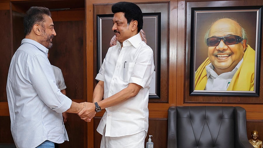 <div class="paragraphs"><p>Tamil Nadu Chief Minister M K Stalin and Makkal Needhi Maiam (MNM) leader Kamal Haasan </p></div>