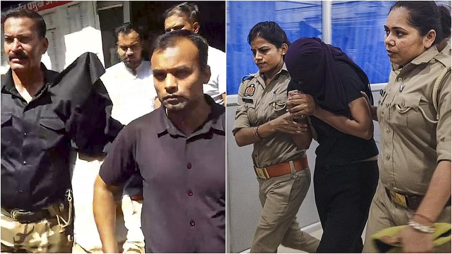 <div class="paragraphs"><p>Anand Kurmi, an accused in the businessman Raja Raghuvanshi murder case(L), Sonam Raghuvanshi, the Indore woman accused of plotting her husband’s murder</p></div>