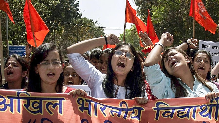 <div class="paragraphs"><p>ABVP activists storm BJP meet to protest over 'insult to tricolour' in J&K's Rajouri district </p><p>Photo for representational purpose.</p></div>