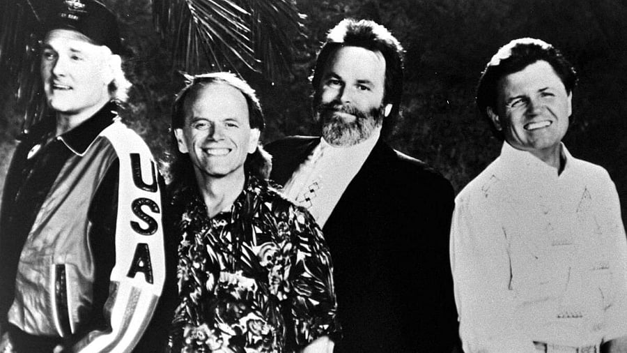 <div class="paragraphs"><p>The music group The Beach Boys are shown in this undated photograph. Shown are Mike Love, Al Jardine, Carl Wilson and Brian Wilson.</p></div>